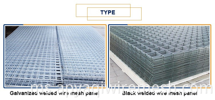 2*2 Galvanized dikimpal dawai Panel Panel Mesh Panel Pembinaan Steel Wire Panel